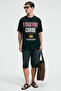 Nibble Men's Oversize 100% Cotton Printed Round Neck Black T-Shirt - 2