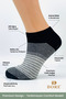 Original 5 Pairs Premium Anti-Sweat Comfort Model Breathable Seamless 4 Season Striped Booties Socks - 2