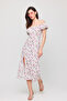 Floral Patterned Slit Dress - 2