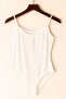White Viscose Fabric Women's Snap Body with Rope Strap - 2