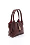 Claret Red Shk187 Faux Leather Lock Detailed Adjustable Strap Hand, Arm and Shoulder Bag - 2