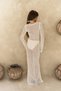 Wiras Lace Detail Ecru Knitwear Long Dress - 5