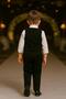 Knitted Model Suit Men with Vest / Vest Suit with Bow Tie / Shirt-Vest-Pants Suit - 2