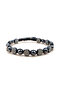 Hematite Faceted Shiny Natural Stone Bracelet with String on the Stone Model - 3