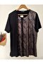 Viscose Stone Embroidered Short Sleeve Combed Cotton