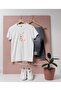 Unisex T-Shirt with Oversized Makeup Material Design - 4