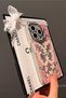 iPhone 15 Pro Compatible Hologram Premium Phone Case with Butterfly and Flower Glitter Lens Protector - 4
