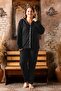 BUTTONED BATTAL LONG SLEEVE PAJAMAS SET