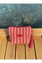 Jute-Wicker Women's Shoulder, Beach and Picnic Bag, 100% Cotton Woven with Striped Rope Strap - 3