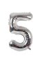 5 Years Old Silver Silver Gray Color Foil Balloon 34 Inch 80 cm for Birthday Party - 2