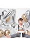4 Years Old Silver Silver Gray Color Foil Balloon 34 Inch 80 cm Birthday Celebration Party Balloon