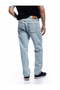 Regular Waist Cotton Vintage Straight Fit Jean Trousers - 3