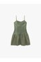 Balloon Dress with Rope Strap and Heart Collar Stitching Detail - 3