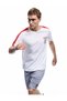 Short Sleeve Crew Neck Color Contrast Back Printed Oversize Sports T-Shirt