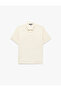 Cotton Regular Fit Short Sleeve Textured Polo Neck T-Shirt - 3