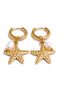 Real Pearl Starfish Figured Earrings - 2