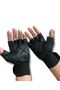 Fitness Weight Gloves with Leather Wrist Wraps – Black Gym Gloves with Wrist Bandage (Motor Glove Style) - 7