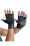Fitness Weight Gloves with Leather Wrist Wraps – Black Gym Gloves with Wrist Bandage (Motor Glove Style) - 4