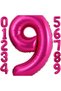 9 Years Old Fuchsia Pink Foil Balloon Birthday and Party Balloon 34 Inch 76-80 cm - 6