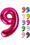 9 Years Old Fuchsia Pink Foil Balloon Birthday and Party Balloon 34 Inch 76-80 cm