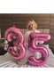 3 Years Old Fuchsia Pink Foil Balloon Birthday and Party Balloon 34 Inch 76-80 cm - 3