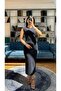 Sleeveless Padded Shoulders Rhinestone Crepe Dress