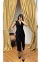 Double Breasted Collar Waist Knot Detailed Slit Midi Length Knitted Crepe Dress - 2