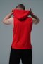 Pure Comfort - Red Relaxed Fit Hooded Men's Sports Tank Top - 3