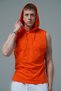 Pure Comfort - Orange Relaxed Fit Hooded Men's Sports Tank Top - 3