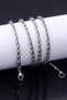 Steel Auger Rope Chain Necklace 4 mm Silver Color |   Non-Tarnish, Unisex, 65 Cm, 2 Years Warranty - 3