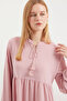 1627 Collar Lace Up Hijab Dress - 5