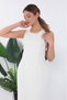 White Otriş Detailed Wedding Dress Engagement Dress Promise Dress Outdoor Shooting after Party 7092 - 4