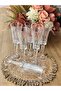 Line Crystal Glass Flute Goblet Set of 6 - 2