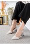 White Seten Zoe Style Comfort and Style Together Offering Thick Heel Women's Evening Dress Shoes - 2