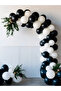Pastel Black and White 40 Balloon Set Birthday Party Decoration - 3