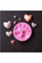 8 Pieces in One Mold Mini Miniature Heart Silicone Mold K-445, Scented Stone Soap Plaster Candle Mold - 3