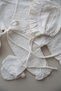 Double Breasted Newborn Hospital Set Pompom Muslin 100% Cotton -Ecru - 7