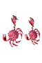 Pink Color Crab Model Earrings - 2