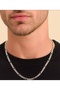 Figaro Model Chain Stainless Steel Necklace Silver Color - 5mm 2 Years Warranty - 4