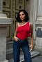 Single Shoulder Double Strap Flexible Crop Blouse - 6
