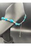 Handmade Turquoise Natural Stone and Rice Beaded Unisex Necklacenegative Energy Protection Throat Chakra - 3