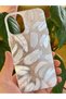 iPhone 16 Case Shiny White Leaf Pattern Shock Absorbing Colorful Cover with Camera Protection - 5