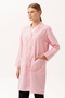 Women's Alpaca Fabric Classic Collar Teacher Pharmacist Doctor Labrator Apron - 2