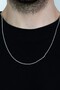 Auger Rope Men's Steel Chain Necklace 2.5 mm Thin b028i - 4