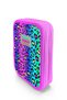 Kids Colorful Leopard Patterned Double Layer Pencil Bag 11143 - 3