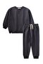 Basic Karyoka Detailed Sweatshirt Set 3-8 Years Anthracite