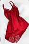 Plus Size Slit Detailed Satin Nightgown - 2