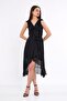 Chiffon Zero Sleeve Elastic Waist Dress - 2
