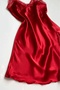 Plus Size Slit Detailed Satin Nightgown - 7