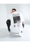 Oversize Unisex Printed T-Shirt Fly White - 4
